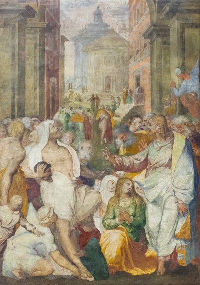 Lázár feltámasztása alkotó: Perino del (1501-47) Vaga