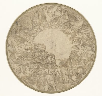 Kerek bemutatótál aljának kialakítása alkotó: Perino del Vaga (attributed to)