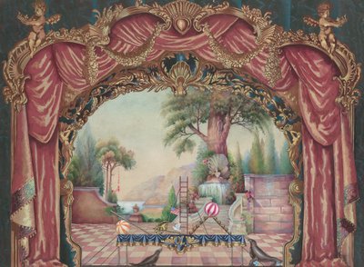 Háttér a Vaudeville-színpadhoz, c. 1938. alkotó: Perkins Harnly