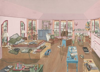 Hálószoba, 1940, 19351942. alkotó: Perkins Harnly
