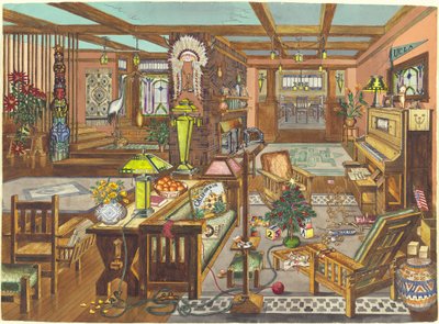 "California Mission Style" belső alkotó: Perkins Harnly