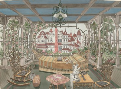 Veranda, 1885 alkotó: Perkins Harnly