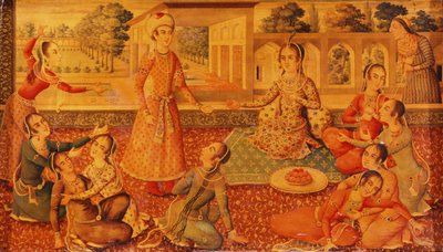Egy késői Zand lakkozott papírmasé koporsó, 1794-95 körül alkotó: Persian School