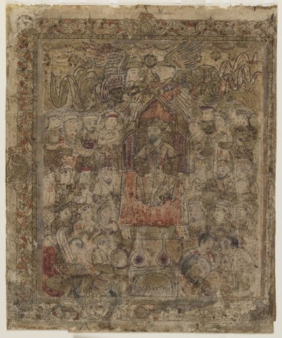 Egy uralkodó trónolt, egy Shahnamából alkotó: Persian School