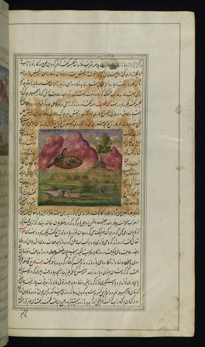 Egy kígyó és egy varjúcsibe a Lights of Canopusból alkotó: Persian School