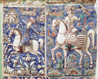 Solymászat (kerámia) alkotó: Persian School