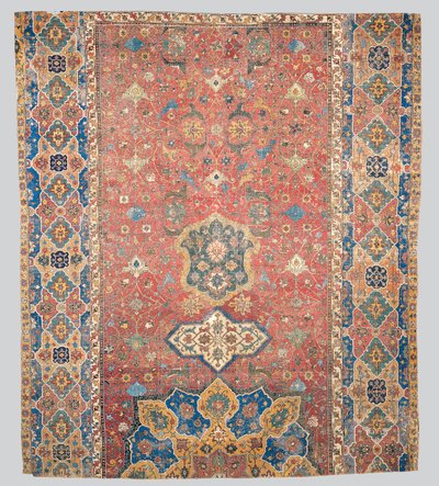 Részleges Tabriz medálszőnyeg, Északnyugat-Perzsia, 16. század eleje alkotó: Persian School