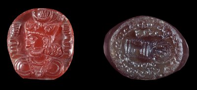 Perzsa művészet: I. Kavadh (vagy Qobad, Kobad, Kabad) (i.sz. 488-496), a második perzsa birodalom királyának camee és a szászánida korszak achátbélyege. Kr.u. 5. vagy 6. század. Paris, B.N. alkotó: Persian School