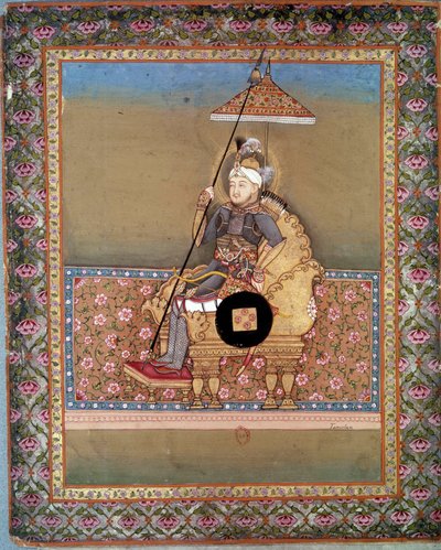 Tamerlan mongol főnök (1336-1405) portréja (vagy Timur Lang, „Timur, a sánta”). 15. századi perzsa miniatűr. Paris, B.N. alkotó: Persian School