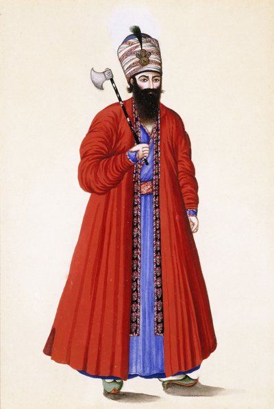 Sadre A"zam, Fath Ali Shah miniszterelnökének portréja, 19. század alkotó: Persian School
