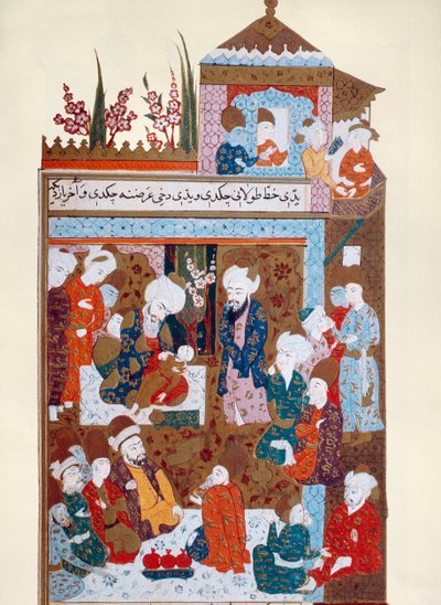 Rumi meggyógyítja idősebb fiát, Arifot, 16. század vége alkotó: Persian School