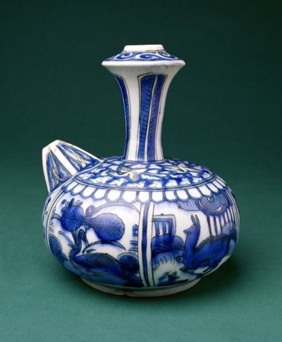 Safavid kék-fehér Kendi, 1600-50 (máz alá festett cserépedény) alkotó: Persian School