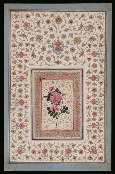 Tanulmány egy rózsáról alkotó: Persian School