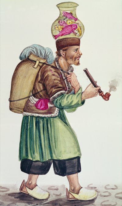 A halkereskedő (wc papíron) alkotó: Persian School