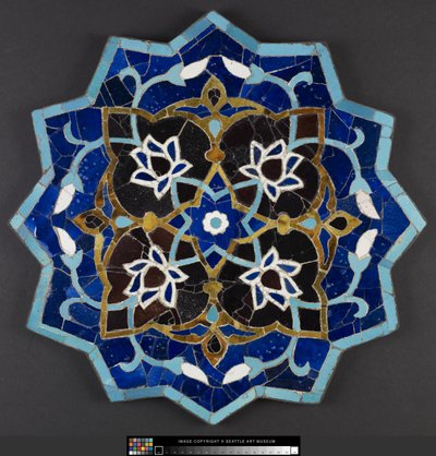 Tizenkétágú csillaggal ellátott csempe alkotó: Persian School
