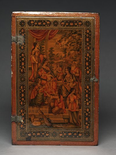 A Szent Családot ábrázoló szerszámkészlet, 1830 körül (vegyes technika) alkotó: Persian School