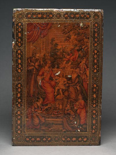 A Szent Családot ábrázoló szerszámkészlet, 1830 körül (vegyes technika) alkotó: Persian School