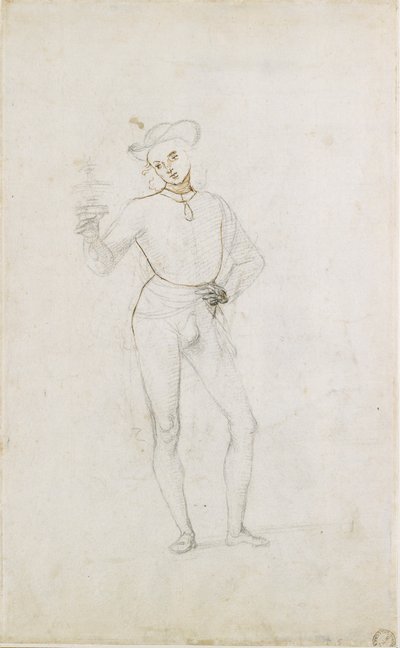 Tanulmány egy alakhoz a mágusok imádatában, 1470-1520 alkotó: Perugino