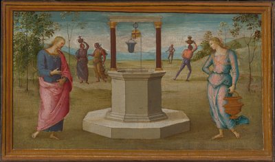 Krisztus és a szamariai asszony alkotó: Perugino