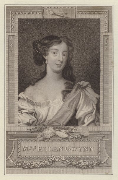 Nell Gwyn, II. Károly király szeretője (metszet) alkotó: Peter (after) Lely