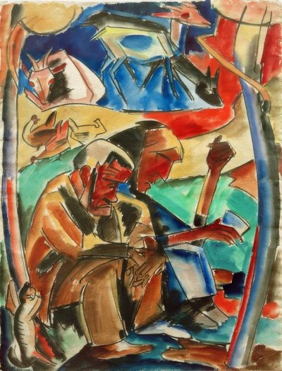 A szülők alkotó: Peter August Böckstiegel
