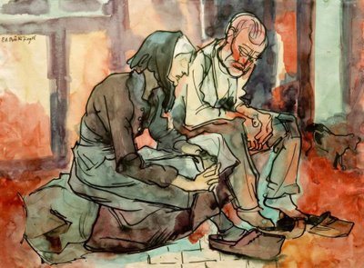 A szülők alkotó: Peter August Böckstiegel