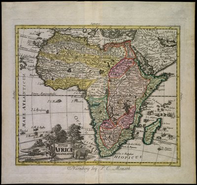 Új-Afrika vázlata alkotó: Peter Conrad Monath
