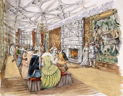 Berry Pomeroy kastély, c1600, c1990-2010 alkotó: Peter Dunn