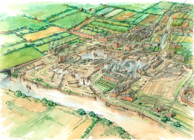 Stourport fejlesztése c1809, c1980-2010 alkotó: Peter Dunn