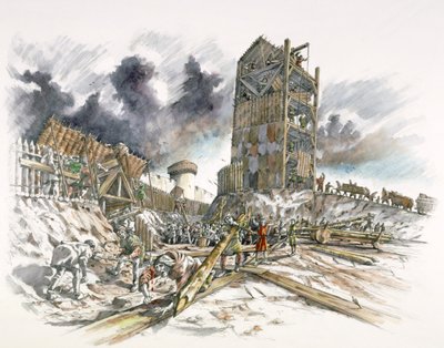 Dover kastély ostroma, 1216, 1990-2010 alkotó: Peter Dunn