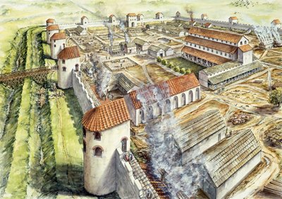 Portchester kastély, AD345, 1990-2010 alkotó: Peter Dunn