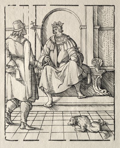 Egy király trónolt. alkotó: Peter Flötner