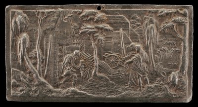 Ábrahám üdvözli a három angyalt, c. 15251535. alkotó: Peter Flötner
