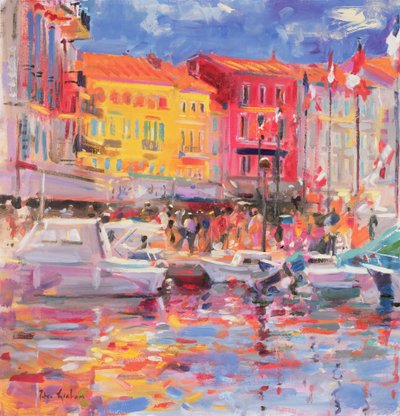 St Tropez kikötője, 2002 alkotó: Peter Graham (Contemporary)