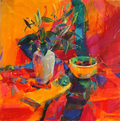 Liliomok a vörös földön, 2012 alkotó: Peter Graham (Contemporary)