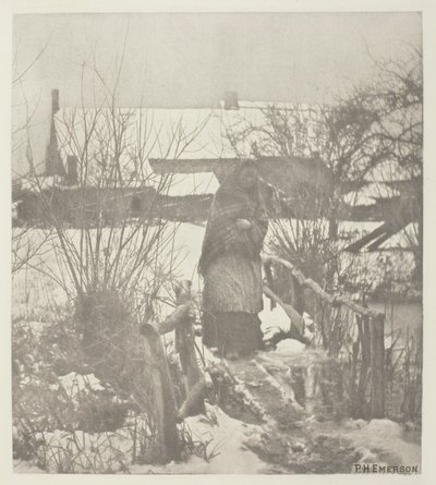 Csúszós út – Téli jelenet (Norfolk) alkotó: Peter Henry Emerson