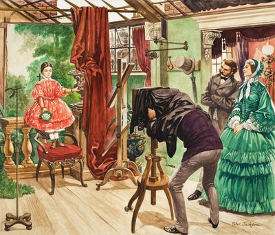 Tizenkilencedik századi fotózás (gouache, papír) alkotó: Peter Jackson