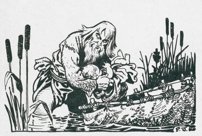 Taliesin, a legnagyobb walesi bárd, akit 1500 évvel ezelőtt találtak meg egy korakelben (litho) alkotó: Peter Jackson