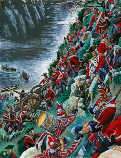 A brit katonák megmásszák az Ábrahám-hegyeket, hogy bevegyék Quebecet. alkotó: Peter Jackson