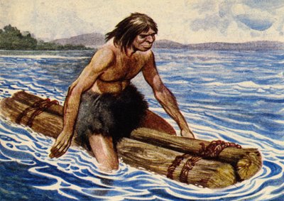 A legkorábbi csónak feltehetően összekötött fatörzsekből készült alkotó: Peter Jackson