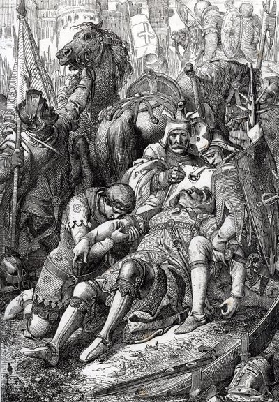 Hódító Vilmos királyt fia, II. Róbert, normandiai dit Courteheuse (1051-1134) megsebesítette Gerberoy erődjében alkotó: Peter Johann Nepomuck Geiger
