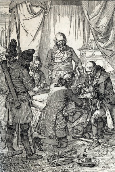 Kosciuszko felkelés: Lengyel szívek Tadeusz Kosciuszko (1746-1817) megsebesült az oroszok elleni maciejowicei csatában alkotó: Peter Johann Nepomuck Geiger