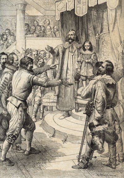 Krisztina svéd királynő (1626-1689) gyermeke 1632 novemberében halt meg (Christina, Svédország királynője apja, II. Gustav Adolf halálakor gyermekként) Tollrajz a „Historische Memorabilian des In-und Auslandes” (Történelmi emlékek) ) Anton alkotó: Peter Johann Nepomuck Geiger