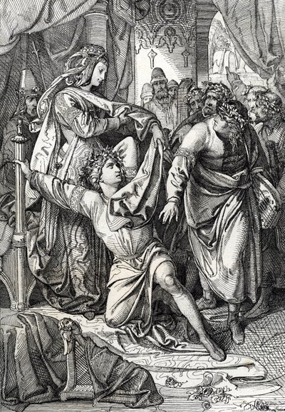 A németországi Wartburg kastély költői vetélkedője 1207-ben: a Minnesangerek verses játékokban versengenek, a trubadúr Henri d