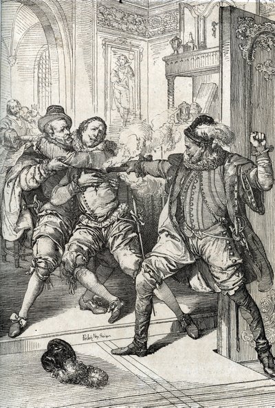 A négy húsz év háborúja (1568-1648): „” A nyolcvanéves háború alatt (vagy 80 évesen) Balthazar Gerard 1584. július 10-én meggyilkolta Orániai Vilmost Hallgató Vilmosnak (1533-1584). Gueux-lázadás vagy holland lázadás)” (Willi meggyilkolása alkotó: Peter Johann Nepomuck Geiger