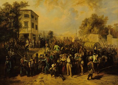 A rómaiak kivonulása Vicenzából alkotó: Peter Johann Nepomuk Geiger