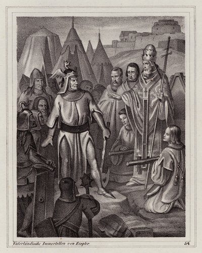 Velence alapítása, 5. század (metszet) alkotó: Peter Johann Nepomuk Geiger
