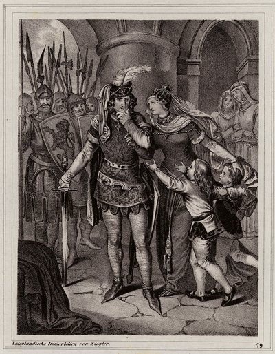 Vak János, Csehország királya (metszet) alkotó: Peter Johann Nepomuk Geiger