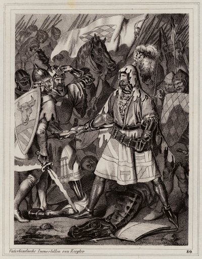 Vak János, Csehország királya (metszet) alkotó: Peter Johann Nepomuk Geiger
