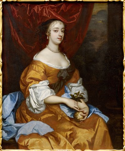 Barokk : Margaret Hughes (Peg Hughes vagy Margaret Hewes) portréja (kb. 1630-1719) par Lely, Sir Peter (1618-1680). Olajfestmény alkotó: Peter Lely